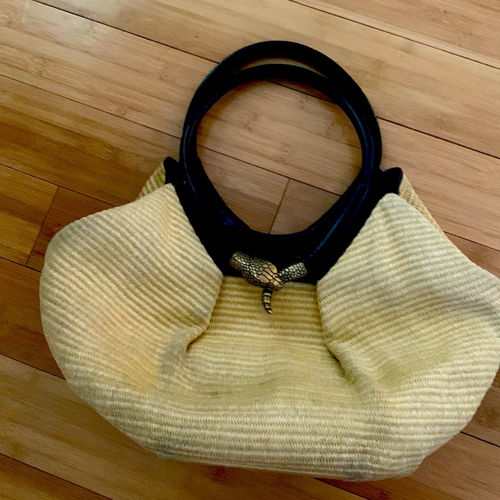 Jimmy Choo raffia hobo purse